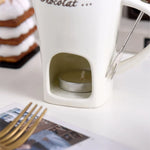 Taza de cerámica para fondue de chocolate