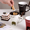 Taza de cerámica para fondue de chocolate