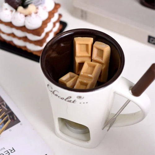 Taza de cerámica para fondue de chocolate