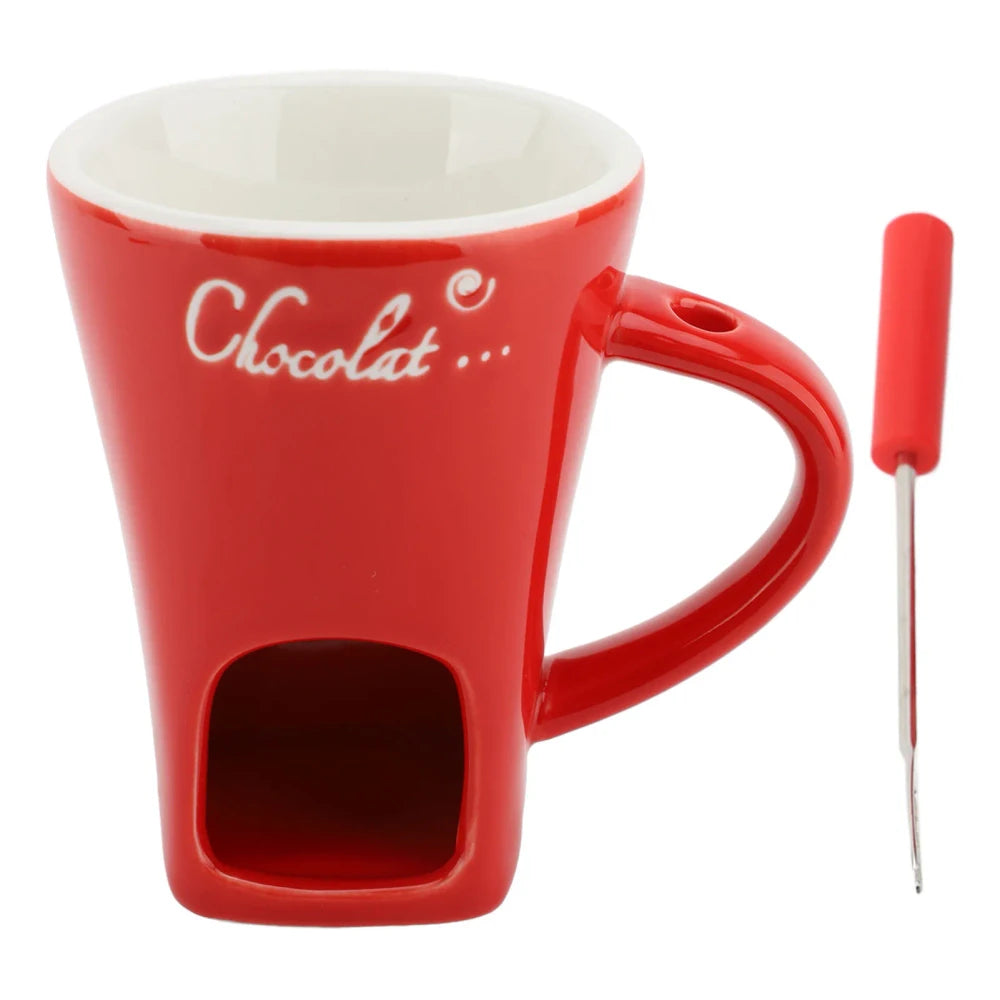 Taza de cerámica para fondue de chocolate